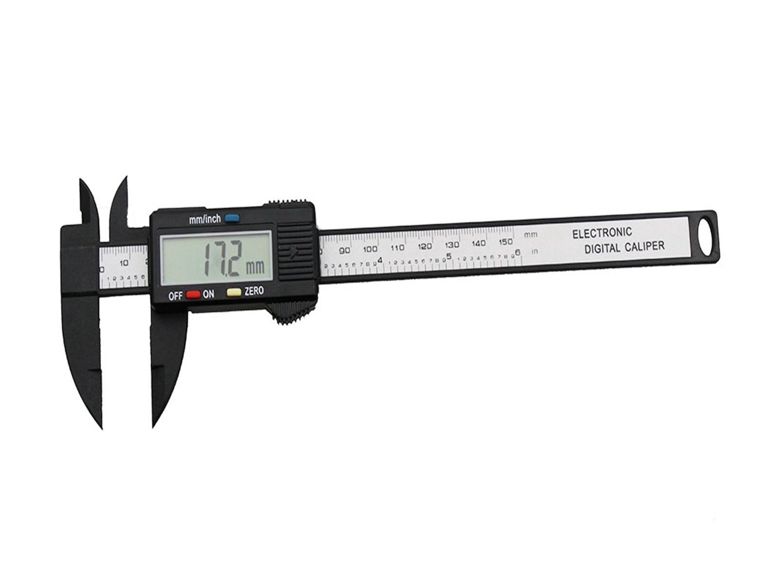150mm/6" LCD Digital Electronic Carbon Fiber Vernier Calipers Gauge Micrometer With Large LCD Screen Display Inch/Metric ,Complete Kit