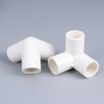 thumbnail image 3 of CIMAXIC 10PCS 3-way Joint PVC Links Fitting Water Pipe Connector (White),1.77"X1.77"X1.77", 3 of 4