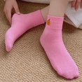 thumbnail image 4 of Huowey Halloween Socks For Men Women Crew Socks Pumpkin Ghost Witch Pattern Halloween Gift Fall Winter Comfort Festival Party Socks,Pink, 4 of 7