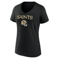 thumbnail image 2 of Women's Chris Olave Black New Orleans Saints Team Wordmark Player Name & Number V-Neck T-Shirt, 2 of 3