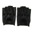 thumbnail image 2 of Baohd Retro PU Leather Men Fingerless Driving Cycling Gloves XL Black Hook Loop, 2 of 9