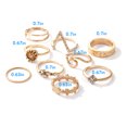 thumbnail image 7 of QJUHUNG 9 Pcs Vintage Knuckle Stackable Rings Set for Women, Bohemian Gold Plated Comfort Fit Joint Finger Rings Gift, 7 of 7