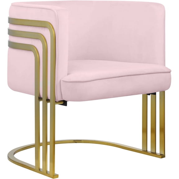 Meridian Furniture Rays Pink Velvet Upholstered Accent Chair
