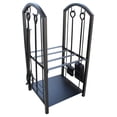 thumbnail image 4 of Fireplace Log Rack with 4 Tools Indoor Outdoor Fireside Firewood Holders Lumber Storage Stacking Black Wrought Iron Logs Bin Holder for Fireplace Tool, 4 of 6