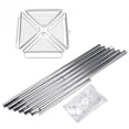 thumbnail image 7 of Vobor Bathroom Shower Corner Metal Tension Pole Adjustable 4 Baskets Storage Rack Shelf, 7 of 7