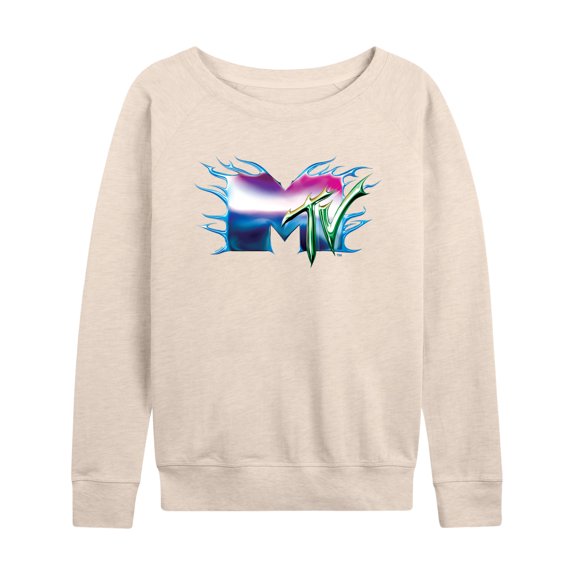 MTV - Logo Liquid Metal - Women's Lightweight French Terry Long Sleeve Shirt