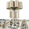 thumbnail image 2 of AIMUDI Cinta con alambre de terciopelo champán de 2,5 pulgadas, cinta navideña champán con alambre, cinta dorada champán para árbol de Navidad, coronas, guirnaldas, envoltorios de regalos, guirnaldas,, 2 of 4