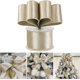 thumbnail image 2 of AIMUDI Cinta con alambre de terciopelo champán de 2,5 pulgadas, cinta navideña champán con alambre, cinta dorada champán para árbol de Navidad, coronas, guirnaldas, envoltorios de regalos, guirnaldas,, 2 of 4