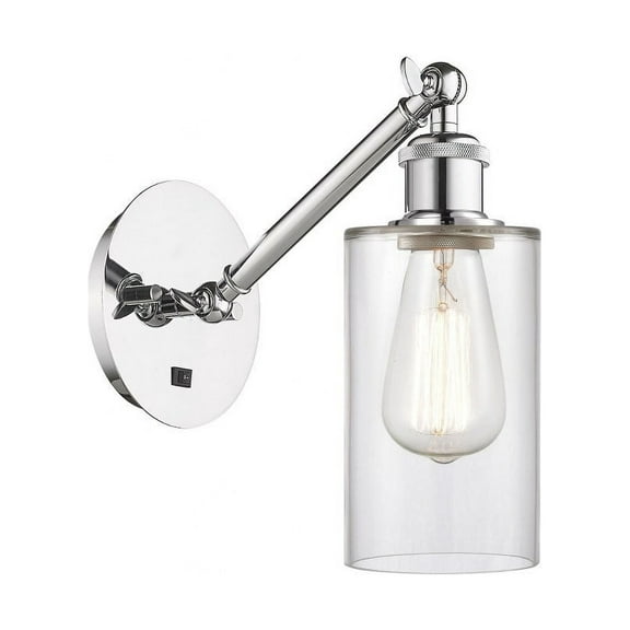317-1W-PC-G802-LED-Innovations Lighting-Clymer - 1 Light Wall Sconce In Art Nouveau Style-11.25 Inches Tall and 5.3 Inches Wide Polished Chrome Clear
