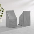 thumbnail image 7 of Crosley Furniture 2-Piece Vinyl Outdoor Side Chair Furniture Cover Set in Gray, 7 of 7