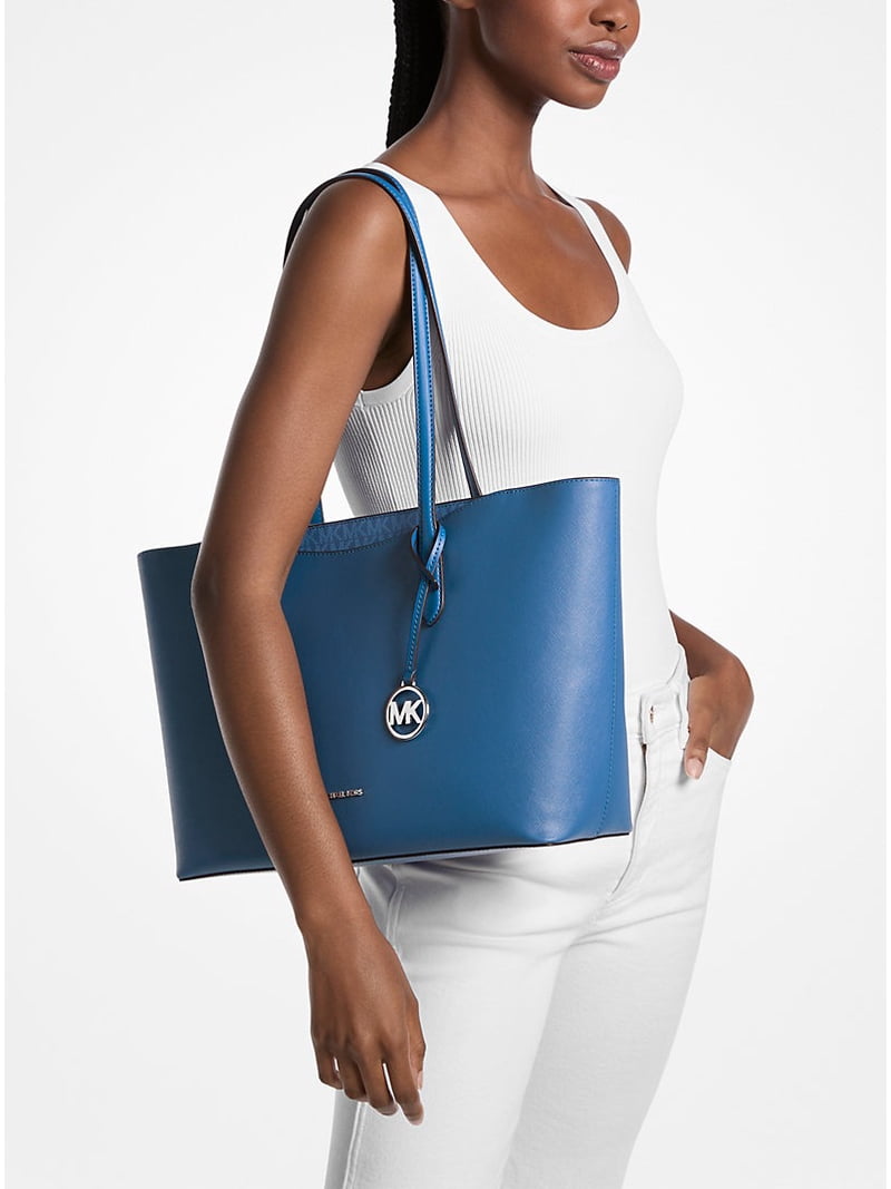 Michael Kors Outlet Arden Large Top-Zip Tote Bag - Galaxy Blue
