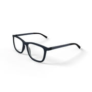 Bio Eyes Mens Clay Square Prescription Eyeglasses with Case, Grey