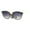 black ivory smoke, variant on Womens Boyfriend Horn Rim Keyhole Retro Designer Sunglasses Black