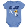 thumbnail image 2 of Newborn Outerstuff Kansas City Royals Home Plate 3-Piece Creeper Set, 2 of 4