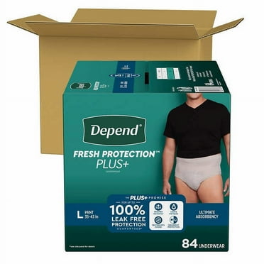 Depend Fresh Protection plus Ultimate Underwear for Men  Large - 84 Count