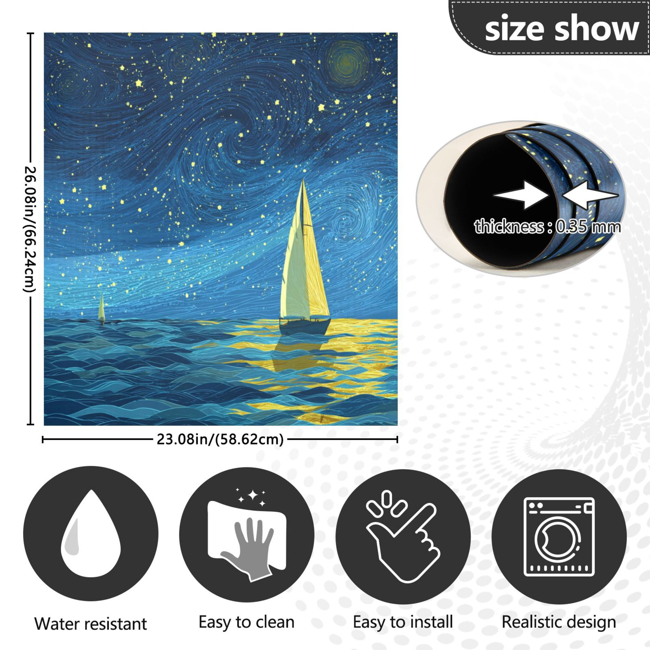 Dishwasher Sticker Magnetic Dishwasher Sticker Magnetic Decorative Sticker Refrigerator Sticker Dishwasher Decorative Stickers The Blue Sea
