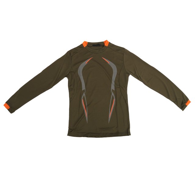 Camisa Dry Fit para Hombre, Entrenamiento Deportivo de Verano, Transpirable, Estampado Bonito, Camisa de Manga Larga de Secado rápido para Gimnasio al Aire Libre, Verde Militar M