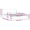 thumbnail image 4 of vidaXL Bed Frame with Headboard Dark Grey 183x213 cm Velvet, 4 of 5