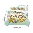 thumbnail image 3 of Linnome Easter 3 Piece Bunny Egg Cartoon Bedding Set 2 Pillowcases + 1 Duvet Cover Spring Home Bedroom Decor Set, 3 of 6