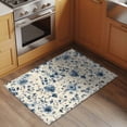 thumbnail image 2 of 2x3 Ft Entryway Area Rug, Botanicals Flower Kitchen Rug Runner Washable Floor Mat, Blue Wildflower Garden Motifs Floral Non Slip Indoor Door Mat Throw Carpet for Bathroom Living Room Bedroom, 2 of 8