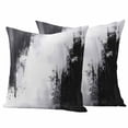 thumbnail image 2 of Pack of 2 Outdoor Pillow Covers 16x16 Inch Waterproof Black Gray White Throw Pillow Covers,Decorative Couch Pillow Case Sham Minimalism Abstract Ombre Aesthetic Patio Garden Pillowcases Cushion Cover, 2 of 8