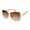 Gold & Nude, variant on Women's R3284 Metal UV400 Protective Rhinestone Square Fashion Sunglasses, 61mm