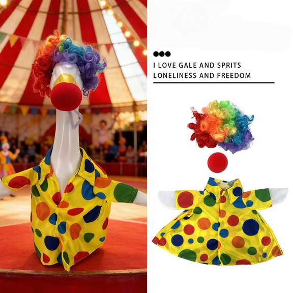 Funny Dog Clown Costume Set - Halloween Costume for Dogs & Cats, Pet Party Outfits Apparel for Dogs Puppy, Circus Clown Pet Costume