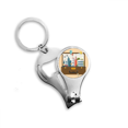 thumbnail image 1 of Hong Kong lugar famoso Cortador de clavos Anillo Llavero Abrebotellas Clipper, 1 of 3