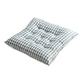 thumbnail image 2 of Square Plaid Seat Cushion with Non-Slip Ties Thick Chair Pad Home Floor Pillow, 2 of 6