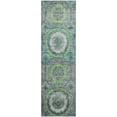 thumbnail image 2 of Addison Rugs Mayfield Premium Machine Washable Transitional Panel Teal Runner Rug, 2'3" x 7'6", 2 of 6