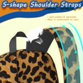thumbnail image 5 of Black and Brown Leopard Print 17" School Backpacks for Teens,Waterproof Oxford Fabric,S-Shape Padded Straps for School,Travel,Hiking,Camping, 5 of 6