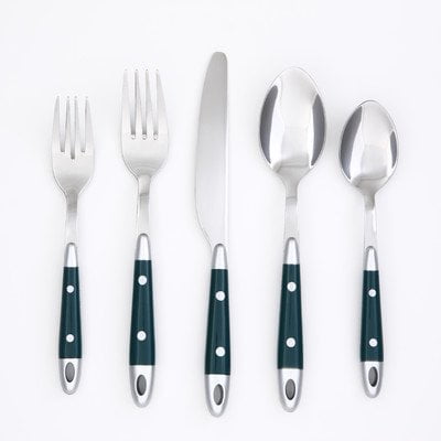 UPC 719978034213 product image for Caravel 20 Piece Flatware Set Color: Green | upcitemdb.com