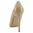 thumbnail image 3 of Delicious Shoes Women Stiletto High Heel Classic Pumps Pointed Toe SCHEME-S Nude Skin Beige Patent 8, 3 of 5