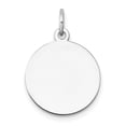 thumbnail image 1 of Beautiful 14k White Gold Plain .013 Gauge Circular Engravable Disc Charm, 1 of 1
