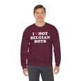 thumbnail image 6 of Belgian Belgium Wife Girlfriend Husband Sweatshirt Gifts Crew Neck Shirt, 6 of 7