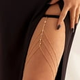thumbnail image 3 of Leg Chain Multi-layer Rhinestones Jewelry Elastic Rope Electroplating Thigh Chain Jewelry Gift, 3 of 8