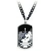 Punisher Skull Steel Dog Tag with Chain