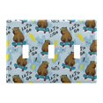 thumbnail image 2 of Dailycode Light Switch Plate Covers 2 Gang Wall Plate Plastics Outlet Covers for Kitchen Home Office Decor Cool Capybara on Skateboard, 2 of 8