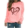 thumbnail image 3 of VKOYWKM Women's Heart Print Shirts Valentine's Day T-Shirts Long Sleeve Crew Neck Loose Fit Valentine Tops Romantic Holiday Pullover, 3 of 4