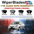 thumbnail image 2 of 2007 Honda Fit Beam Wiper Blades Wipers w/1yr Warranty (Set of 3) w/Rear Wiper, 2 of 5