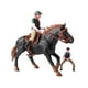 thumbnail image 2 of Figura de acción de caballo, estatua de vida silvestre con silla de montar, decoración de escritorio, juguete educativo modelo de caballo para mayores Marrón oscuro, 2 of 8
