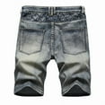 thumbnail image 3 of Men'S High-End Ripped Personality Camouflage Stitching Trend Denim Shorts Mens Loose Fitting Pants Trouser Casual Pants, 3 of 8