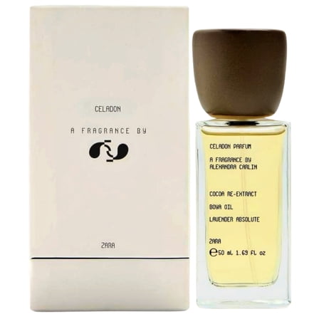 Zara Celadon Fragrance Perfume For Men Bergamot Pear Jasmine Rose Scent with Vanilla Amber Base by Suzy Le Helley for ZARA Origins Eau De Parfum 50 ML (1.7 fl. oz.)