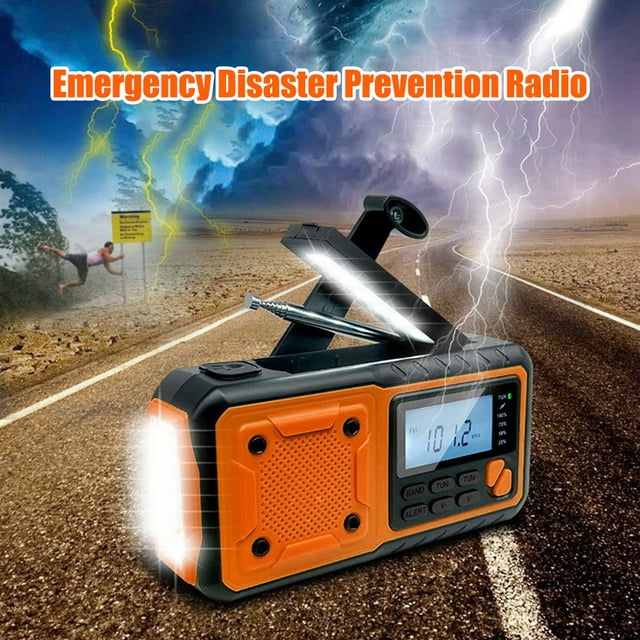 Power Bank Radio Météo, Radio d'Urgence Portable Extérieure Radio d'Urgence Portable Radio à Manivelle Design Révolutionnaire