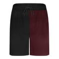 thumbnail image 4 of FRSASU Mens Color Block Running Shorts 2 in 1 Gym Workout Shorts 7 inch Quick Dry Athletic Short with Liner Zip Pockets Wine, 4 of 9