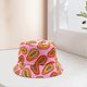 thumbnail image 5 of Women Unisex Cotton Bucket Hat Fruit Patterns Print Packable Fisherman Sun Hats For Travel Fishing Hunting Summer, 5 of 5