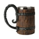 thumbnail image 2 of Jarra de Cerveza de Barril de Madera Hecha a Mano | Vaso de Acero Inoxidable de Doble Pared con Aislamiento de Vidrio y Asa de 600 Ml | Exterior de Resina Vintage | Gran Capacidad para Cerveza, Café,, 2 of 6