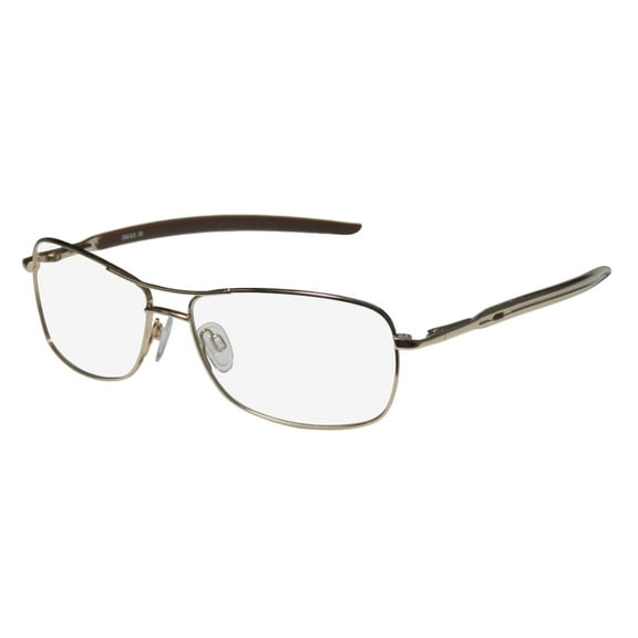 NEW D&A DV805 DAVIS MENS DESIGNER FULL-RIM GOLD CLASSIC DESIGN FOR OFFICE WORK SCHOOL FRAME DEMO LENSES 57-14-130 SPRING HINGES EYEGLASSES/GLASSES