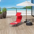 thumbnail image 2 of Outsunny Chaise Longue d'Extérieur, Chaise Longue Pliante Réglable, Rouge, 2 of 10