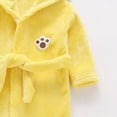 thumbnail image 5 of Kids Coral Fleece Bathrobe,Soft Plush Hooded Robe with Adjustable Belt,Cute Cartoon Print,for Boys Girls Toddlers 12 Months -12 Years,Warm Loungewear Shower Robe Kids Pajamas,Yellow,Size 11-12T, 5 of 6